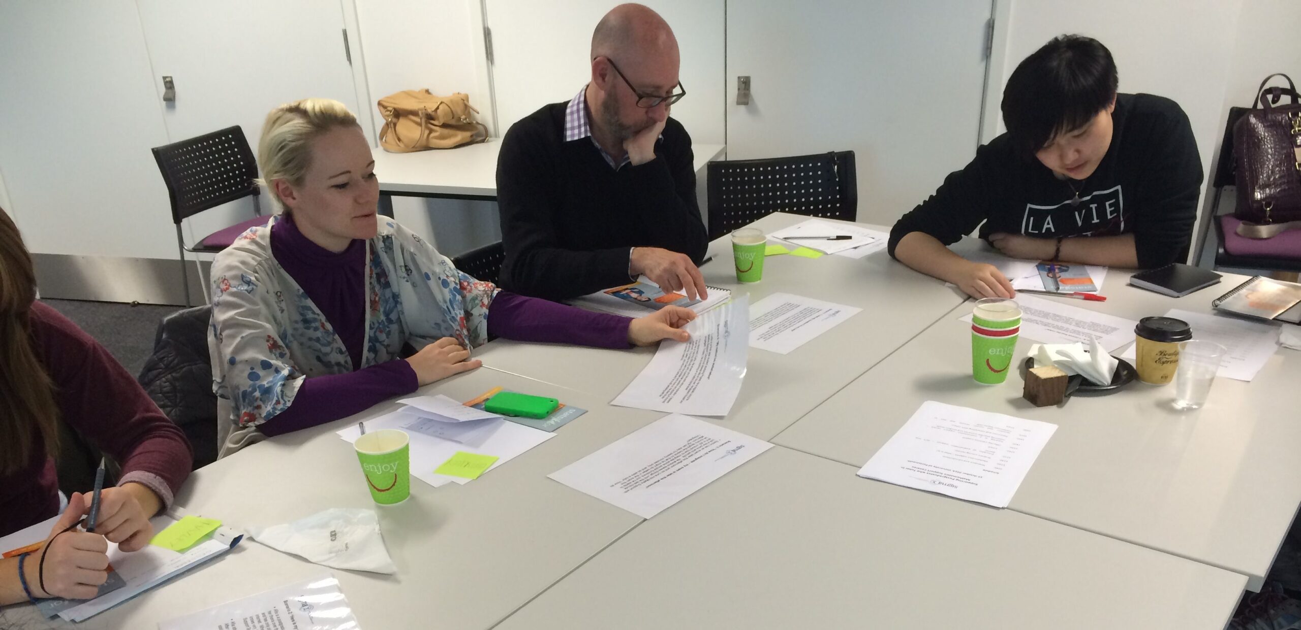 Delegates working with materials at the sigma SE and SWSW Tutor Training